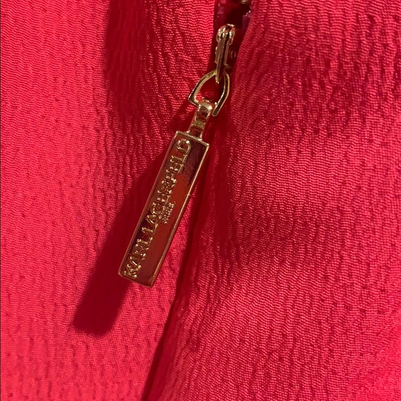 New Karl Lagerfeld Hot Pink Dress Sz 16 - Picture 5 of 7